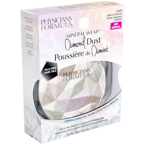 Physicians Formula Mineral Wear Diamond Dust Luminous Corrector - Talc-Free Powder & Serum Hybrid with Vitamin E, Cruelty-Free & Vegan Avelisse