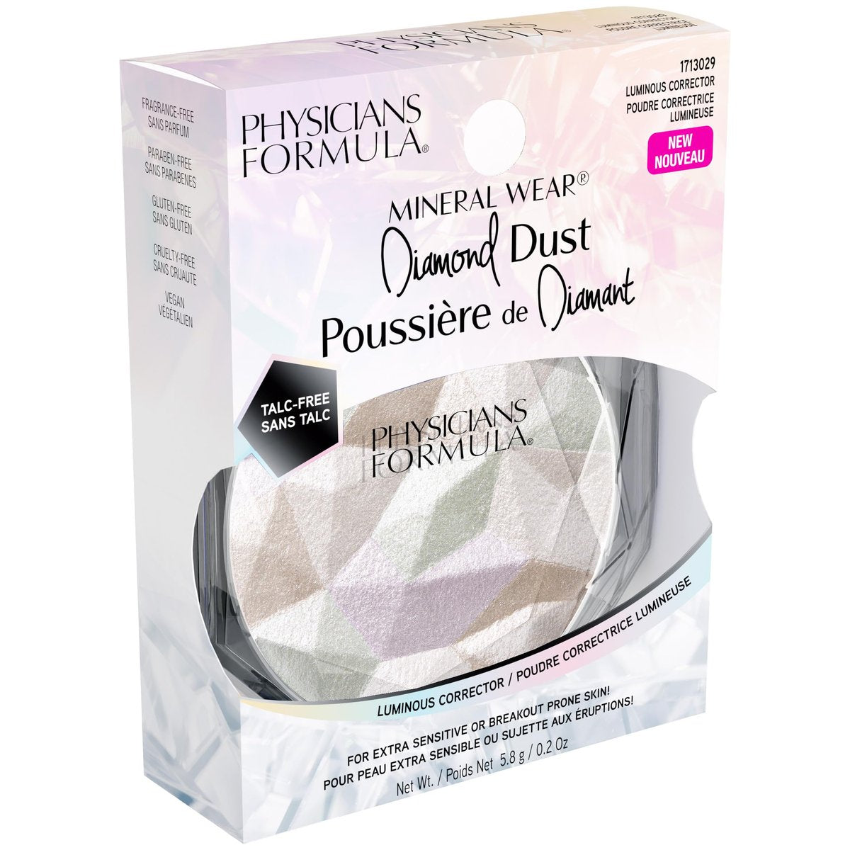 Physicians Formula Mineral Wear Diamond Dust Luminous Corrector - Talc-Free Powder & Serum Hybrid with Vitamin E, Cruelty-Free & Vegan Avelisse