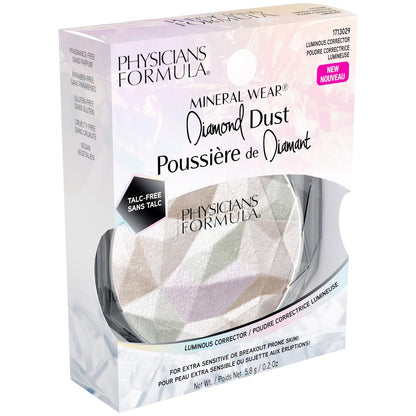 Physicians Formula Mineral Wear Diamond Dust Luminous Corrector - Talc-Free Powder & Serum Hybrid with Vitamin E, Cruelty-Free & Vegan Avelisse