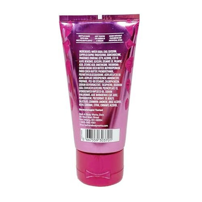 Bath & Body Works Perfect In Pink Mini Fragrance Mist and Body Cream Bundle with Himalayan Salts Springs Sample Soap - Travel Size