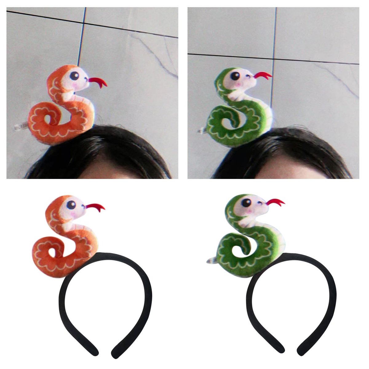 New Year's Party Essential Soft Fabric Snake Headband – Flexible Sizing for Kids and Adults, Fun Fashion Headpiece - görsel 3