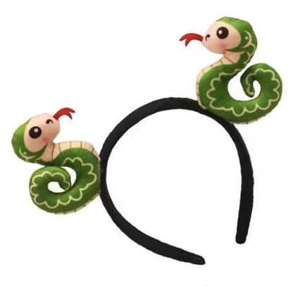 New Year's Party Essential Soft Fabric Snake Headband – Flexible Sizing for Kids and Adults, Fun Fashion Headpiece
