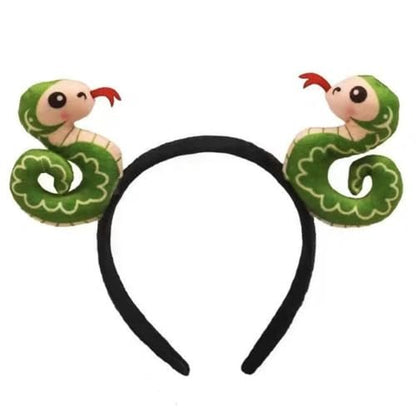 New Year's Party Essential Soft Fabric Snake Headband – Flexible Sizing for Kids and Adults, Fun Fashion Headpiece