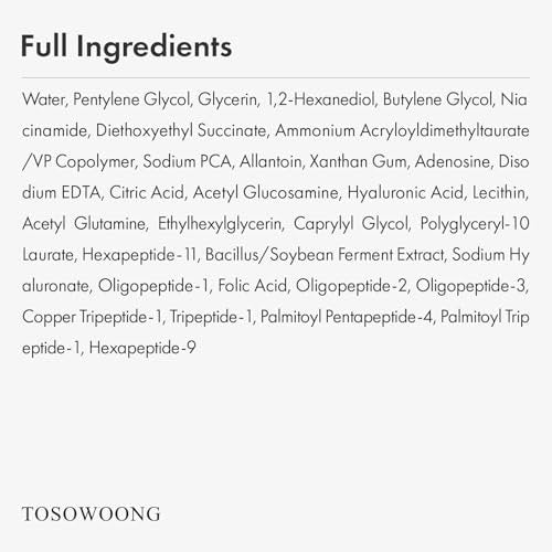 TOSOWOONG 9 Peptide Skin Booster Serum with Niacinamide & Hyaluronic Acid – Korean Skin Care Face Essence for All Skin Types, Paraben Free, 150ml (5.07 fl.oz) Avelisse