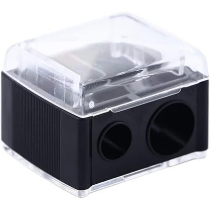 Zenarao Dual-Hole Eyeliner Pencil Sharpener - Precision Makeup Sharpener for Eyeliners and Pencils, Black