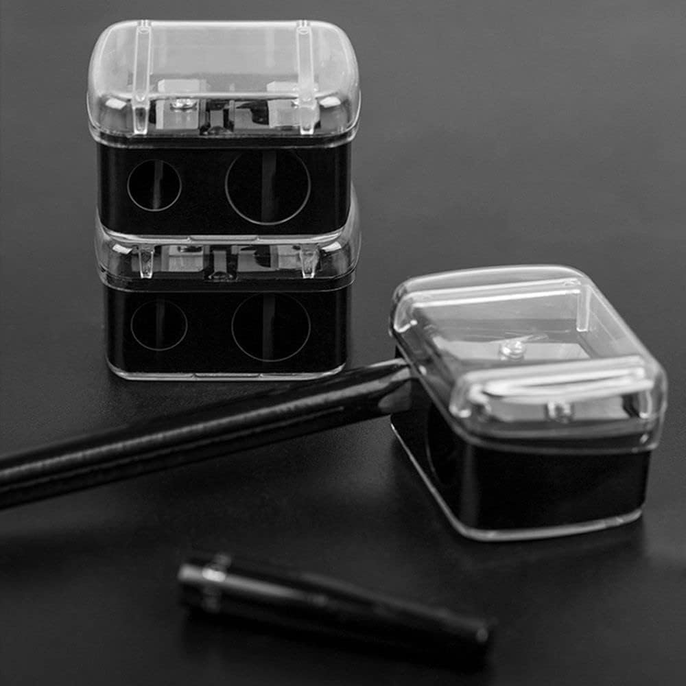 Zenarao Dual-Hole Eyeliner Pencil Sharpener - Precision Makeup Sharpener for Eyeliners and Pencils, Black - görsel 9