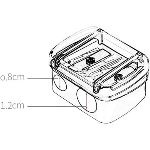 Zenarao Dual-Hole Eyeliner Pencil Sharpener - Precision Makeup Sharpener for Eyeliners and Pencils, Black - görsel 6