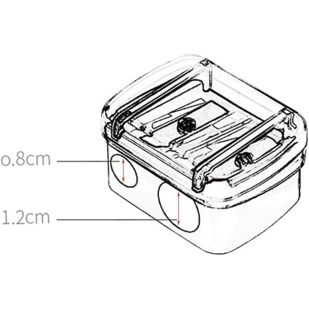 Zenarao Dual-Hole Eyeliner Pencil Sharpener - Precision Makeup Sharpener for Eyeliners and Pencils, Black - görsel 5