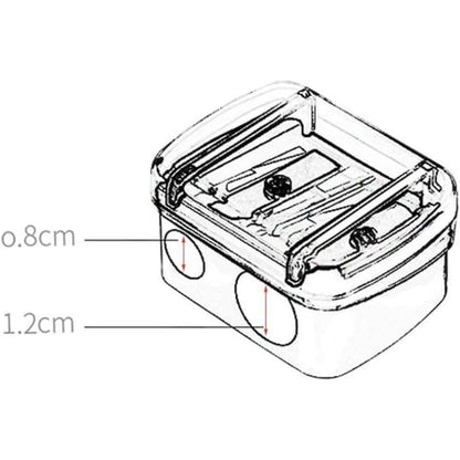 Zenarao Dual-Hole Eyeliner Pencil Sharpener - Precision Makeup Sharpener for Eyeliners and Pencils, Black