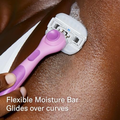 Flamingo Moisture Plus Razor Blades for Women - No Shave Gel Needed - 6 Count Refills - görsel 8