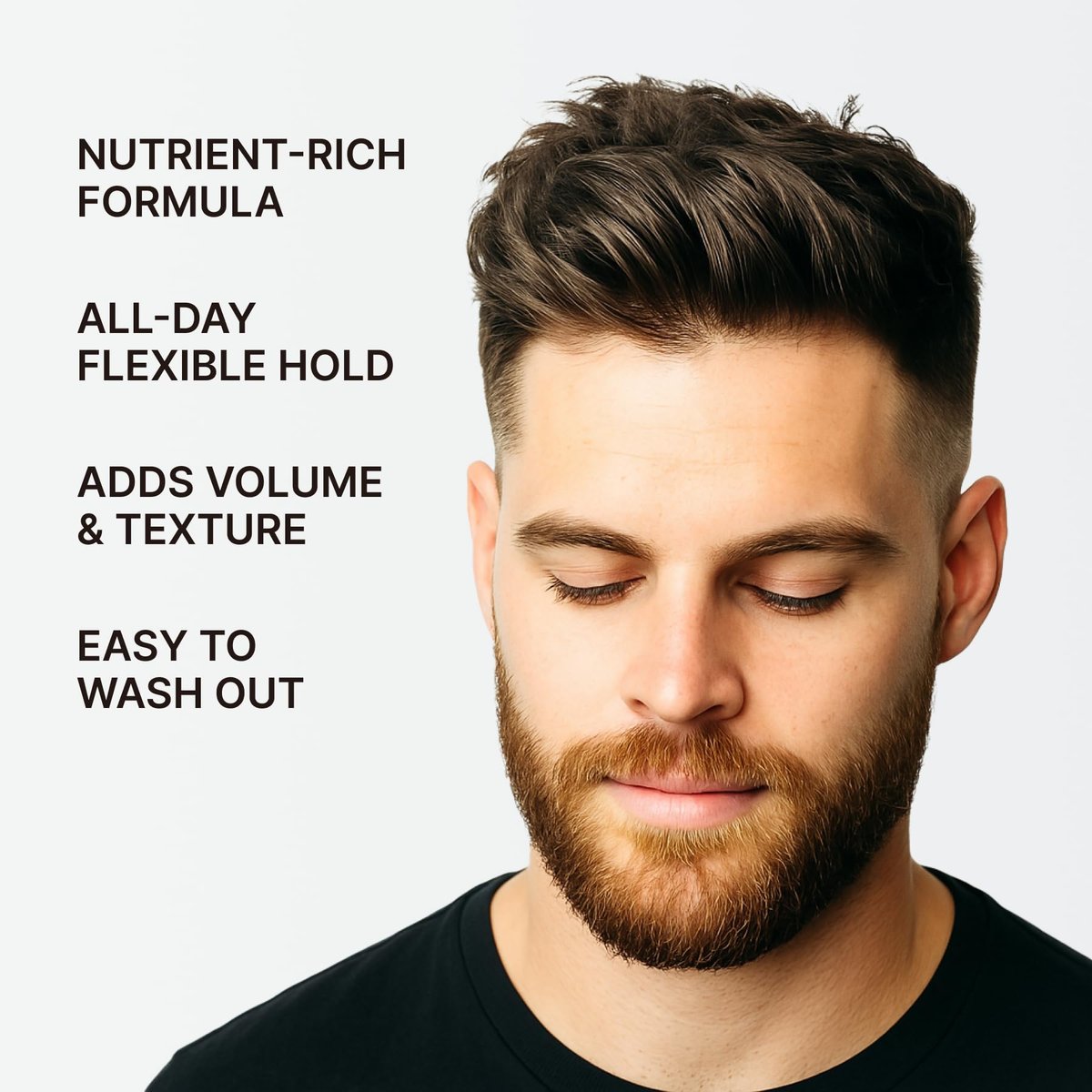 Earth Wave All Natural Tallow Hair Clay Pomade – Premium Medium Hold Hair Styling Clay with Organic Ingredients, Natural Finish, for Men, Women, and Kids, Made in USA, 2.5 oz Avelisse
