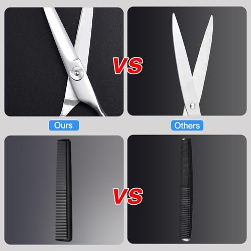 ESVIENS Hair Cutting Scissors 6.5" – Professional Stainless Steel Barber Shears for Men & Women, Salon & Home Trimming - görsel 10