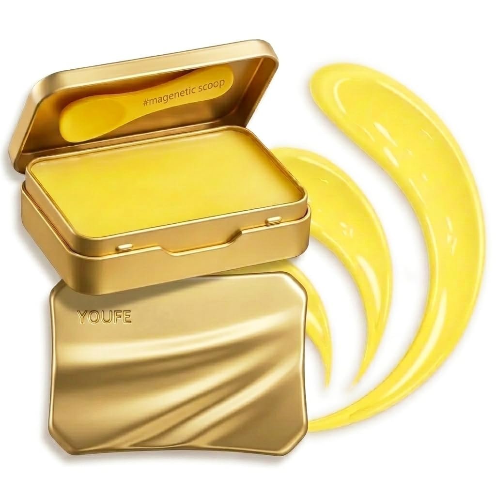 YOUFE Vitamin E Cleansing Balm (3oz) – Removes Waterproof Makeup & SPF, Hydrating, No Double Cleanse, Korean Oil-Based, Vegan, Travel-Friendly Tin with Magnetic Spatula, For All Skin Types - görsel 1