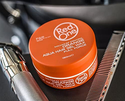 Redone Hair Styling Wax Orange 150ml | Ultra Hold Gel Wax for Men & Women | Melon Scent | High Shine, Non-Sticky Edge Control Wax | Long Lasting Professional Hair Styling Wax with Maximum Control