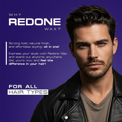 Redone Hair Styling Wax Violetta 150ml - Strong Hold & High Shine Gel Wax for Men & Women, Lavender Scent, Long Lasting Edge Control & Wet Look