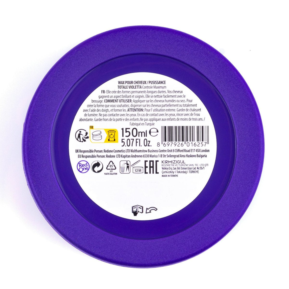Redone Hair Styling Wax Violetta 150ml - Strong Hold & High Shine Gel Wax for Men & Women, Lavender Scent, Long Lasting Edge Control & Wet Look - görsel 9