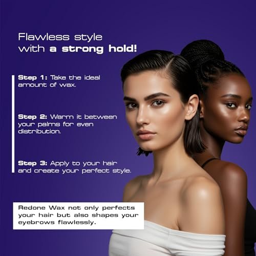 Redone Hair Styling Wax Violetta 150ml - Strong Hold & High Shine Gel Wax for Men & Women, Lavender Scent, Long Lasting Edge Control & Wet Look - görsel 6