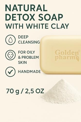 Original Herbs Detox White Clay Soap Bar for Face & Body - 100% Natural, Moisturizing Deep Cleansing for All Skin Types - Gentle Skincare for Men & Women, 70g (2.47oz) - görsel 4