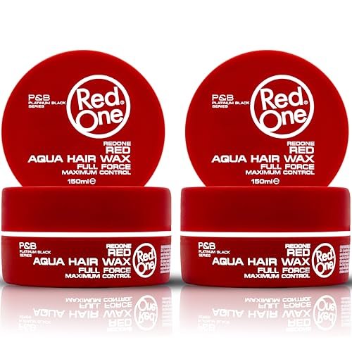 Redone Hair Wax Red 150ml Pack of 2 | Strong Hold & High Shine Hair Styling Wax for Men & Women | Strawberry Scent | Gel Wax for Hair, Beard & Moustache Control | Professional Long Lasting Finish Avelisse