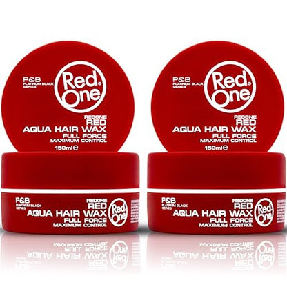 Redone Hair Wax Red 150ml Pack of 2 | Strong Hold & High Shine Hair Styling Wax for Men & Women | Strawberry Scent | Gel Wax for Hair, Beard & Moustache Control | Professional Long Lasting Finish Avelisse