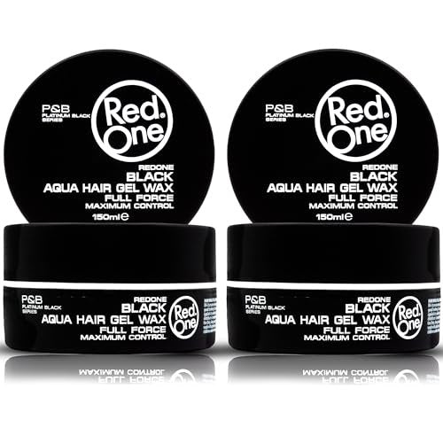 Redone Hair Wax Black 150ml Pack of 2 - Strong Hold & High Shine Hair Styling Wax for Men & Women - Gel Wax Hybrid for Slick Styles & Edge Control - Long Lasting, Non-Sticky, Professional Finish Avelisse