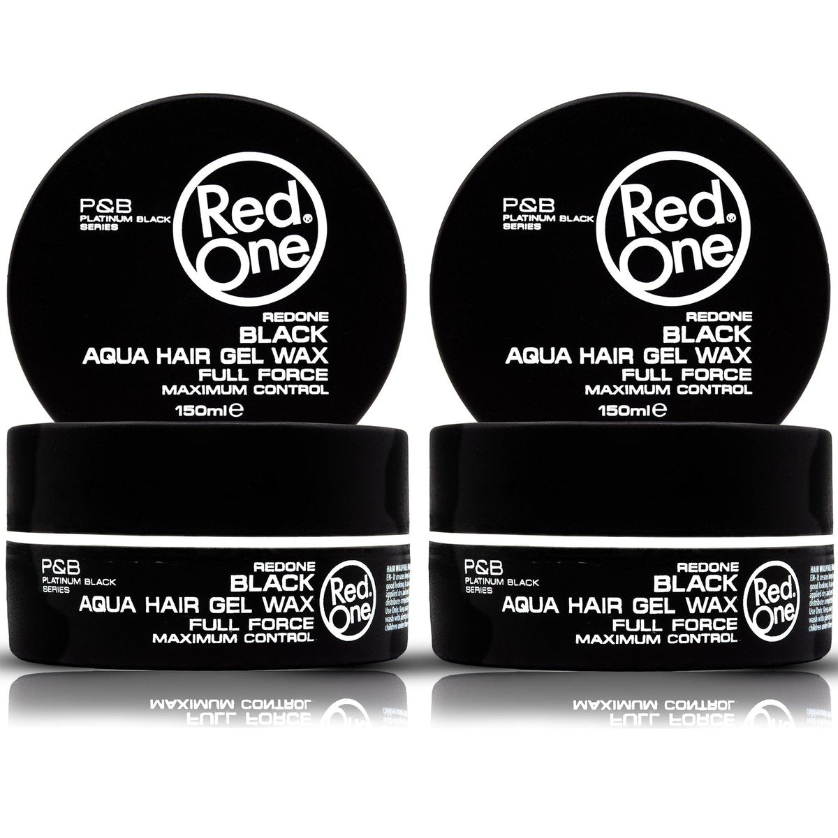 Redone Hair Wax Black 150ml Pack of 2 - Strong Hold & High Shine Hair Styling Wax for Men & Women - Gel Wax Hybrid for Slick Styles & Edge Control - Long Lasting, Non-Sticky, Professional Finish Avelisse