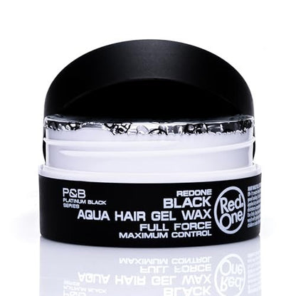 Redone Hair Styling Wax Black 150ml | Extra Hold Gel Wax for Men & Women | Long Lasting Shiny Finish with Lime Scent