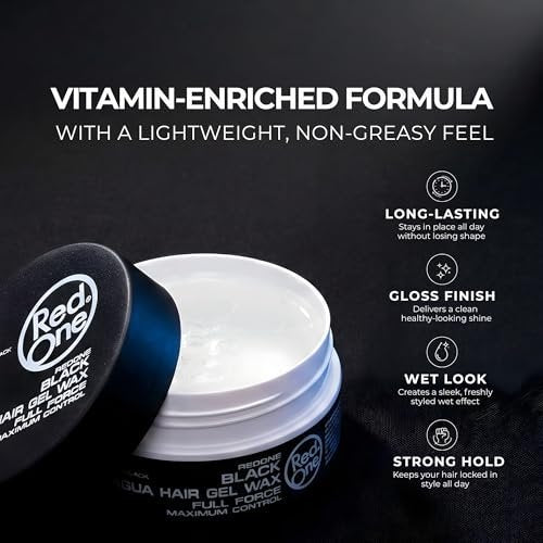 Redone Hair Styling Wax Black 150ml | Extra Hold Gel Wax for Men & Women | Long Lasting Shiny Finish with Lime Scent - görsel 4
