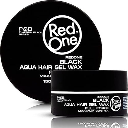 Redone Hair Styling Wax Black 150ml | Extra Hold Gel Wax for Men & Women | Long Lasting Shiny Finish with Lime Scent