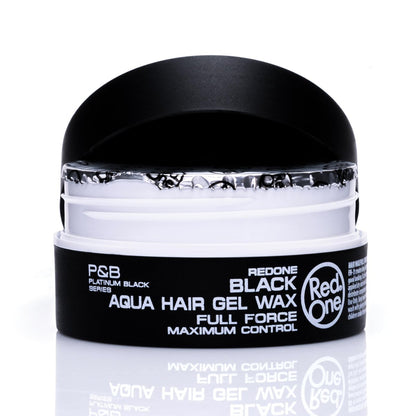 Redone Hair Styling Wax Black 150ml | Extra Hold Gel Wax for Men & Women | Long Lasting Shiny Finish with Lime Scent