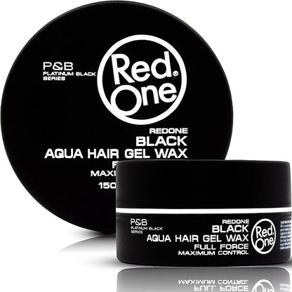 Redone Hair Styling Wax Black 150ml | Extra Hold Gel Wax for Men & Women | Long Lasting Shiny Finish with Lime Scent