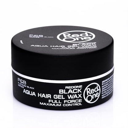 Redone Hair Styling Wax Black 150ml | Extra Hold Gel Wax for Men & Women | Long Lasting Shiny Finish with Lime Scent