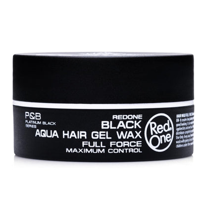 Redone Hair Styling Wax Black 150ml | Extra Hold Gel Wax for Men & Women | Long Lasting Shiny Finish with Lime Scent