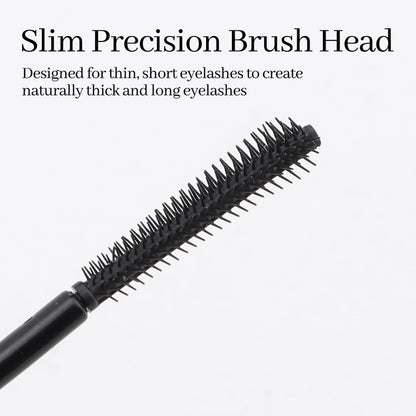 Erinde Tubing Mascara for Older Women 60 Plus - Lengthening & Volumizing for Thinning Lashes, Smudge-Proof, Flake-Free Black, Slim Micro-Brush for Hooded Eyes, Warm Water Removal