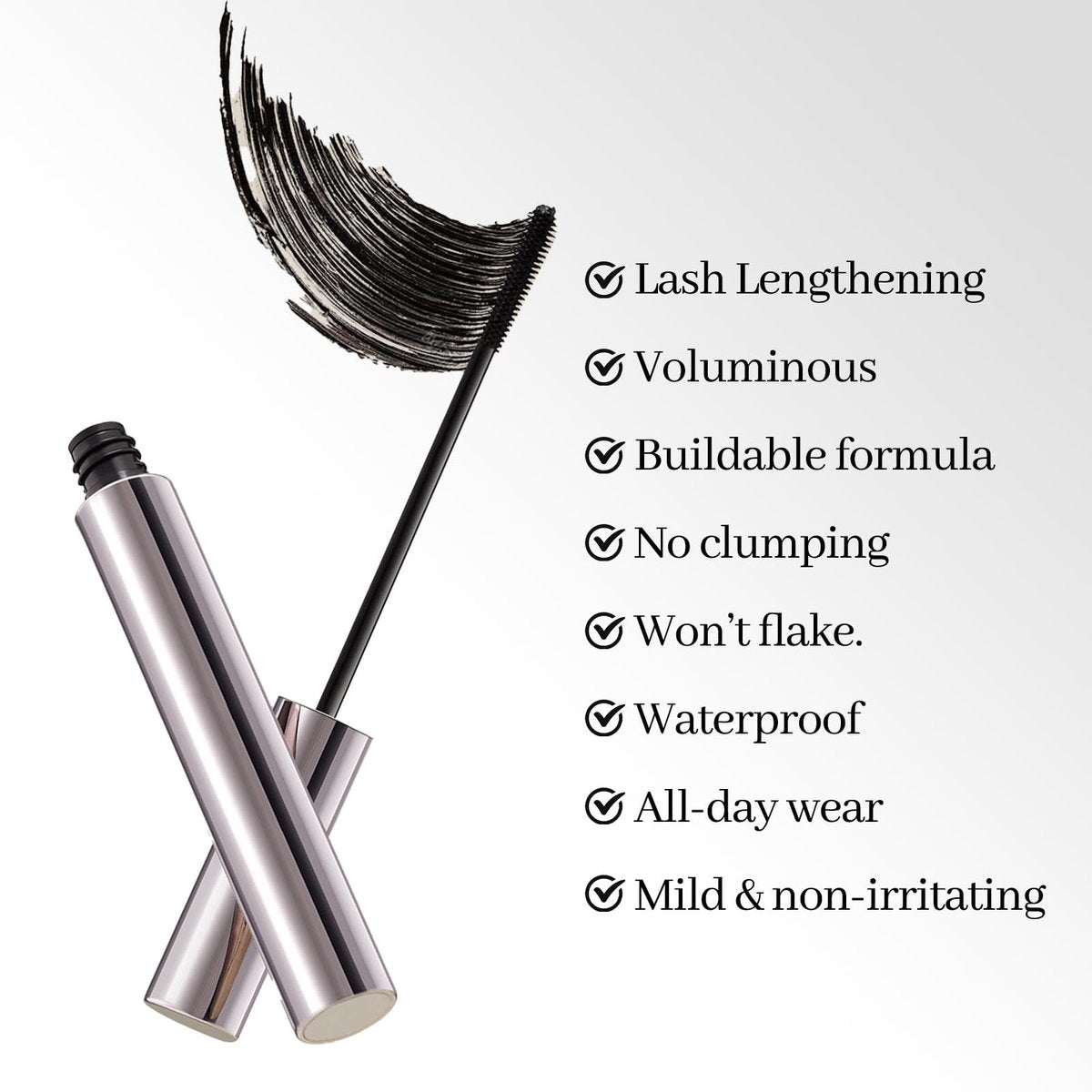 Erinde Tubing Mascara for Older Women 60 Plus - Lengthening & Volumizing for Thinning Lashes, Smudge-Proof, Flake-Free Black, Slim Micro-Brush for Hooded Eyes, Warm Water Removal - görsel 7
