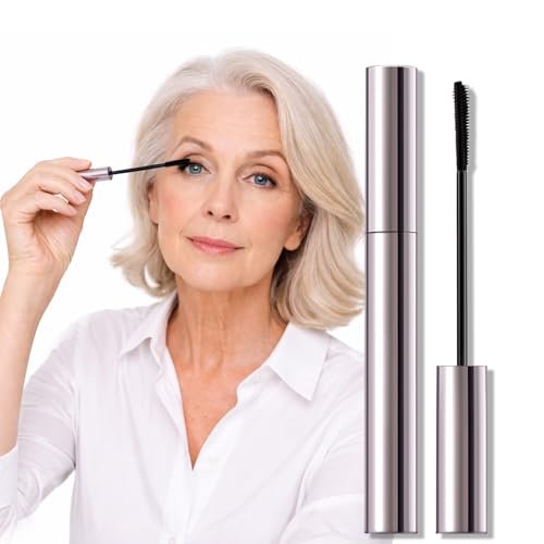 Erinde Tubing Mascara for Older Women 60 Plus - Lengthening & Volumizing for Thinning Lashes, Smudge-Proof, Flake-Free Black, Slim Micro-Brush for Hooded Eyes, Warm Water Removal - görsel 2