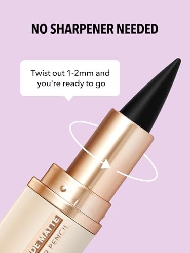 SHEGLAM Ez Glide Matte Eyeliner Pencil – Highly Pigmented Black, Smudge-Proof & Long-Lasting Ultra-Fine Eyeliner for Smoky Eyes and Cat Eye Looks - görsel 8