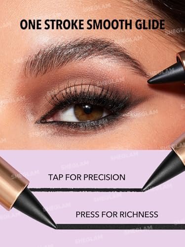 SHEGLAM Ez Glide Matte Eyeliner Pencil – Highly Pigmented Black, Smudge-Proof & Long-Lasting Ultra-Fine Eyeliner for Smoky Eyes and Cat Eye Looks