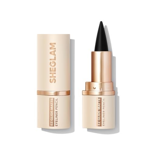 SHEGLAM Ez Glide Matte Eyeliner Pencil – Highly Pigmented Black, Smudge-Proof & Long-Lasting Ultra-Fine Eyeliner for Smoky Eyes and Cat Eye Looks - görsel 2