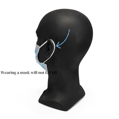 ZOOFOX Black PVC Male Mannequin Head for Hats, Wigs, Scarves, Sunglasses - Professional Display Styling Head with Mount Hole Avelisse