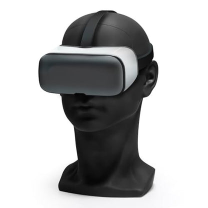 ZOOFOX Black PVC Male Mannequin Head for Hats, Wigs, Scarves, Sunglasses - Professional Display Styling Head with Mount Hole Avelisse