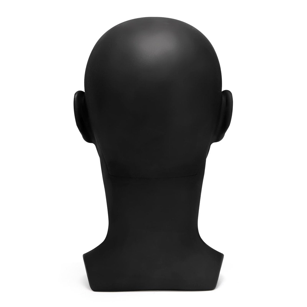 ZOOFOX Black PVC Male Mannequin Head for Hats, Wigs, Scarves, Sunglasses - Professional Display Styling Head with Mount Hole Avelisse