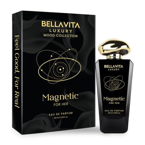 Bellavita Luxury Magnetic for Her Eau de Parfum - 100 ml (3.4 fl.oz.) - Floral-Gourmand Women's Fragrance with Cassis, Rose, and Caramel Notes - Long Lasting Perfume Avelisse