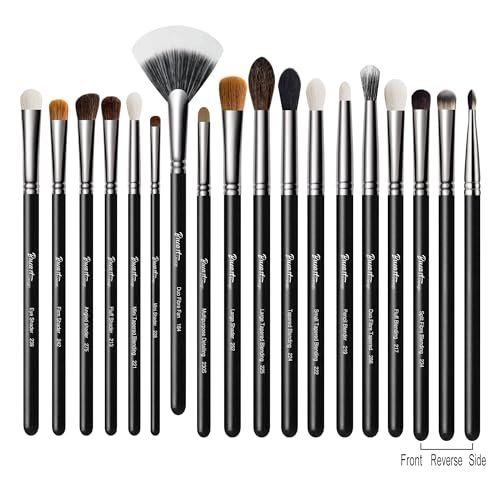 Bueart Design Professional 16-Piece Eye Makeup Brush Set - Natural Horse & Goat Hair, High Elastic Synthetic Eyeshadow Brushes for Eyeliner, Blending, Eyebrow, Concealer - görsel 2