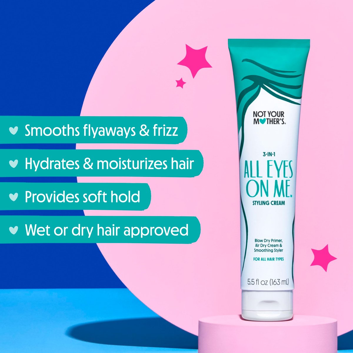 Not Your Mother's All Eyes On Me 3-in-1 Hair Styling Cream with UV Protection - 5.5 Fl Oz - görsel 3