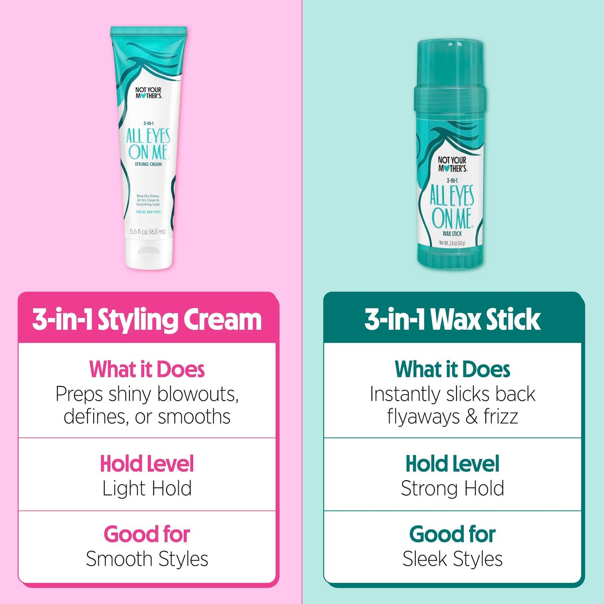 Not Your Mother's All Eyes On Me 3-in-1 Hair Styling Cream with UV Protection - 5.5 Fl Oz - görsel 13