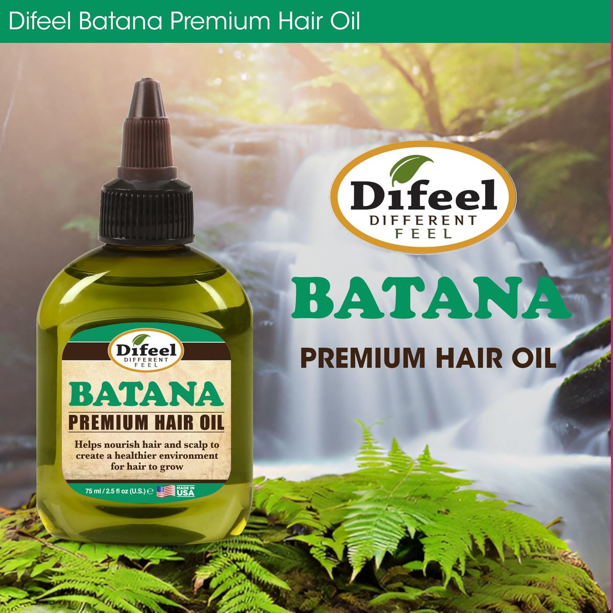 Difeel Batana Premium Hair Oil 2.5 oz – Batana Oil for Hair Growth, Restores Moisture & Strengthens Hair Avelisse