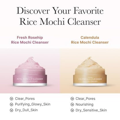 Arencia Rice Mochi Facial Cleanser Gift Set - 6 Varieties, Travel Size 0.52 oz Each - Korean Skincare Holiday Gift Set for Women and Men Avelisse
