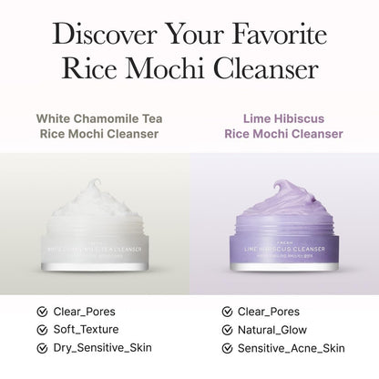 Arencia Rice Mochi Facial Cleanser Gift Set - 6 Varieties, Travel Size 0.52 oz Each - Korean Skincare Holiday Gift Set for Women and Men Avelisse
