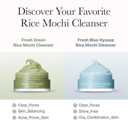 Arencia Rice Mochi Facial Cleanser Gift Set - 6 Varieties, Travel Size 0.52 oz Each - Korean Skincare Holiday Gift Set for Women and Men Avelisse